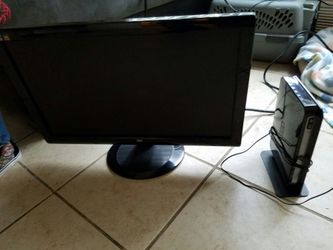 Lcd computer screen and router