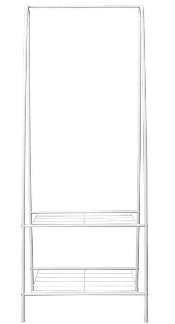 2-Tier Metal Garment Rack Storage Shelf Clothes , Shoes Sturdy