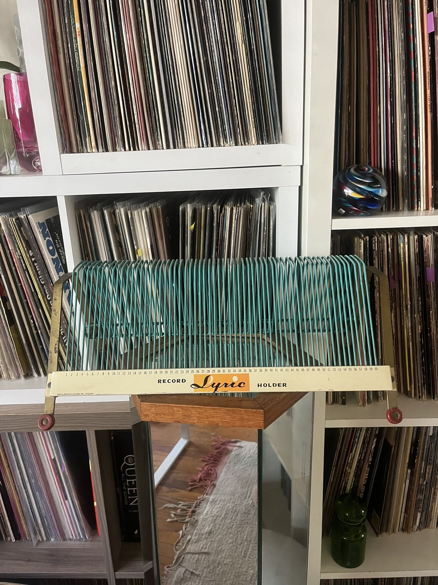 Vintage MCM Records Holder