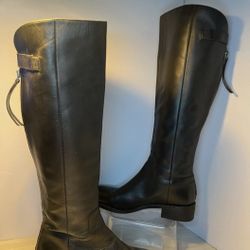 Franco Sarlo L. Brindley Blk Leather Boots 9.5