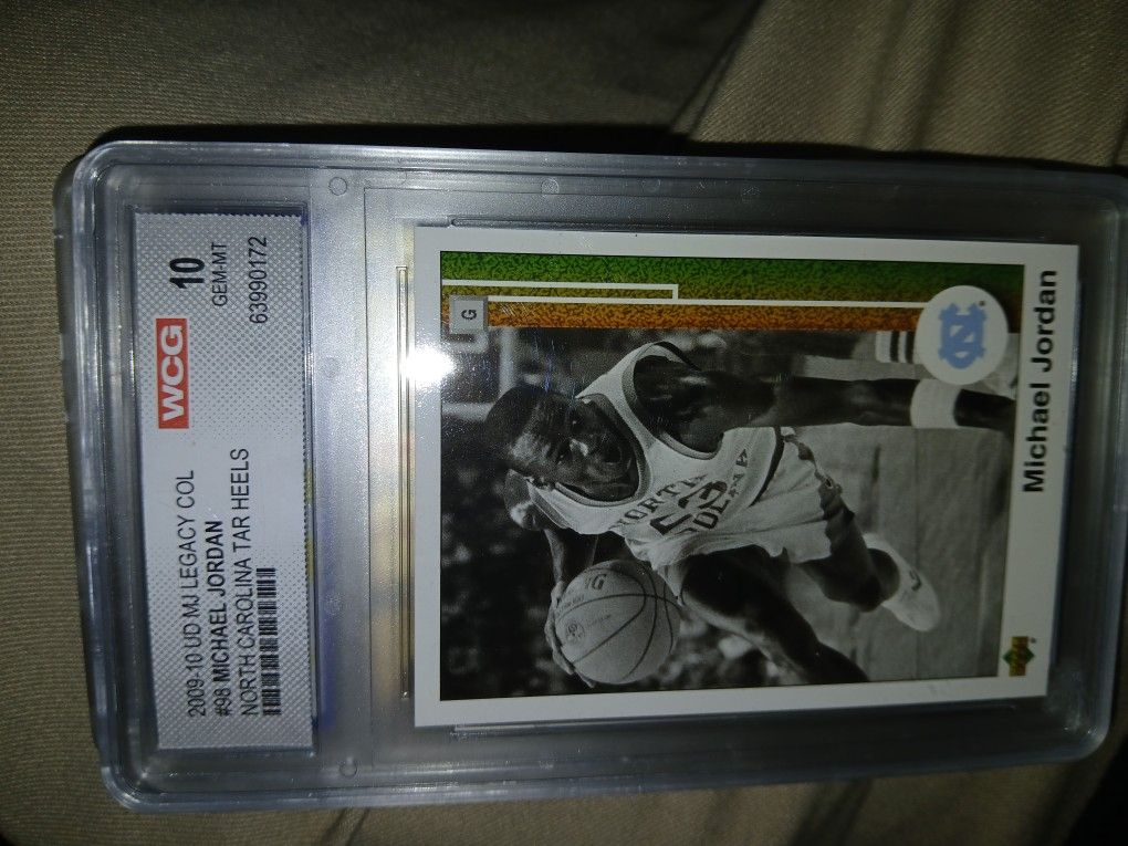 2 Michael Jordan Cards Both WCG Graded 10 