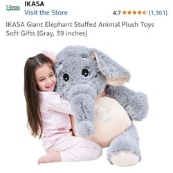 IKASA 39in Giant Stuffed Animal Plush With Gift Bag