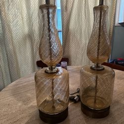 Two Murano Lamp Vintage 