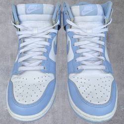 Nike Dunk High Aluminum Womens Size 7 White Light Blue DD1869-107 Sneakers 2021