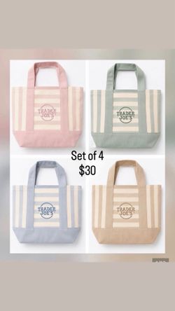 Set of 4 Original Trader Joe’s  Totes