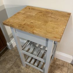 Kitchen Cart With Butcher Block 