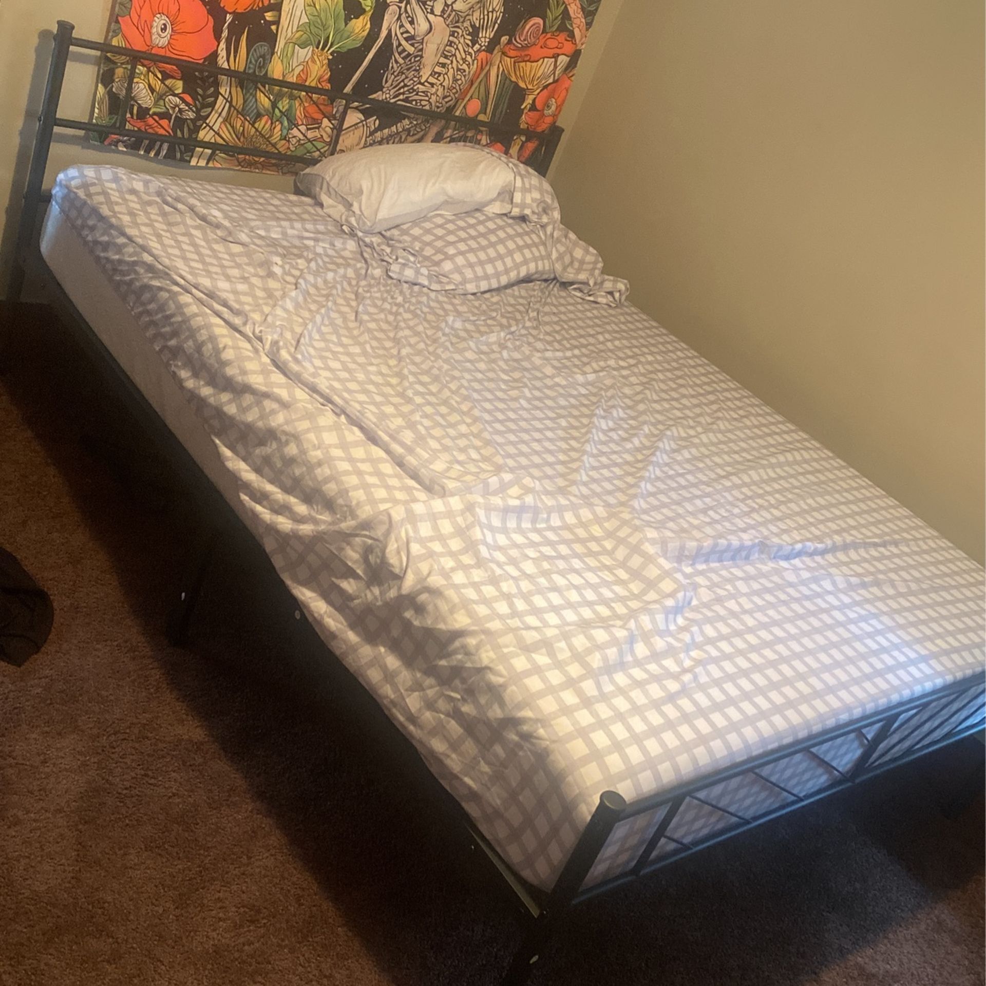 Queen Bed Frame With Or Without Mattress