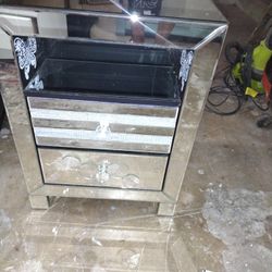 Mirrored Nightstand