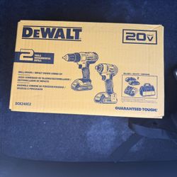 DEWALT DCK240C2 20V MAX 2-Tool Cordless Drill Driver & Impact Driver Combo Kit