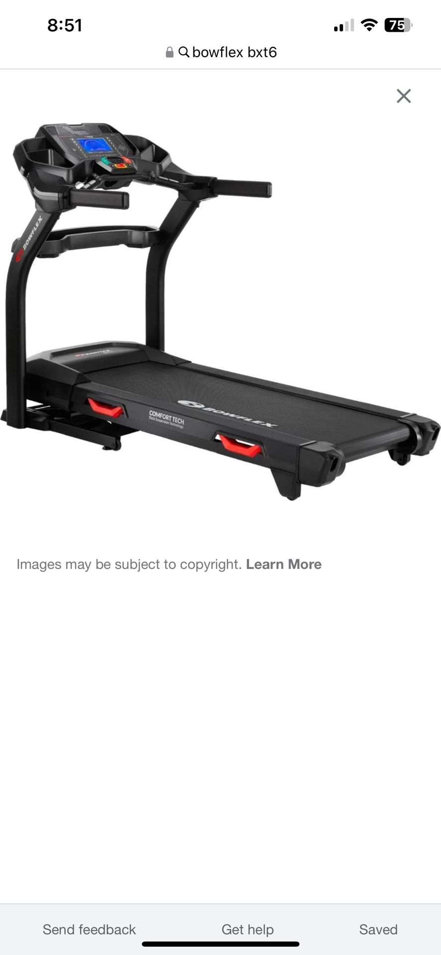 Bowflex Bxt6 Threadmill