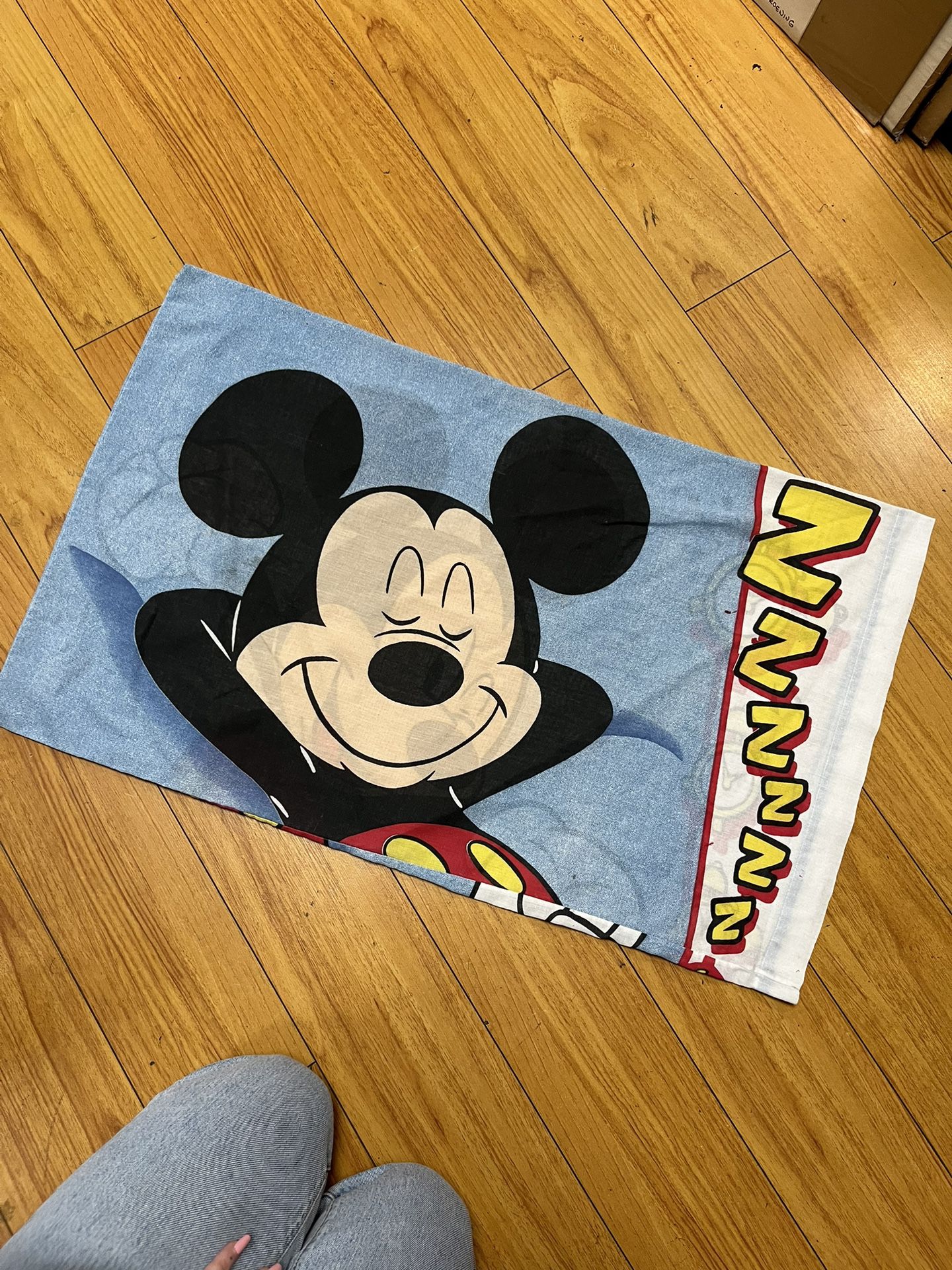 Vintage Disney Mickey Pillowcase 