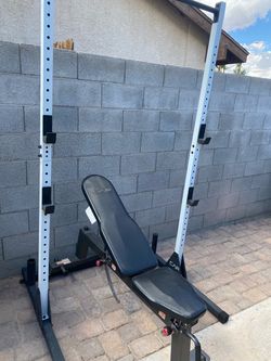 Weight rack and ajustable bench still good condition