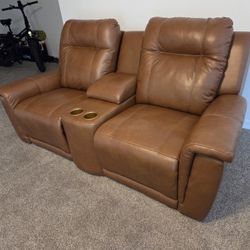 Riley Loveseat Console Pwr Brconco Ginger.
