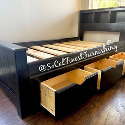 Twin Bed With Drawers 