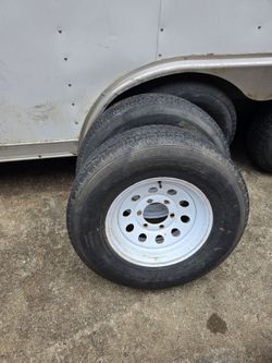 ST235/75R15 radial specialty, 6 lug nuts trailer 2 wheels pack.