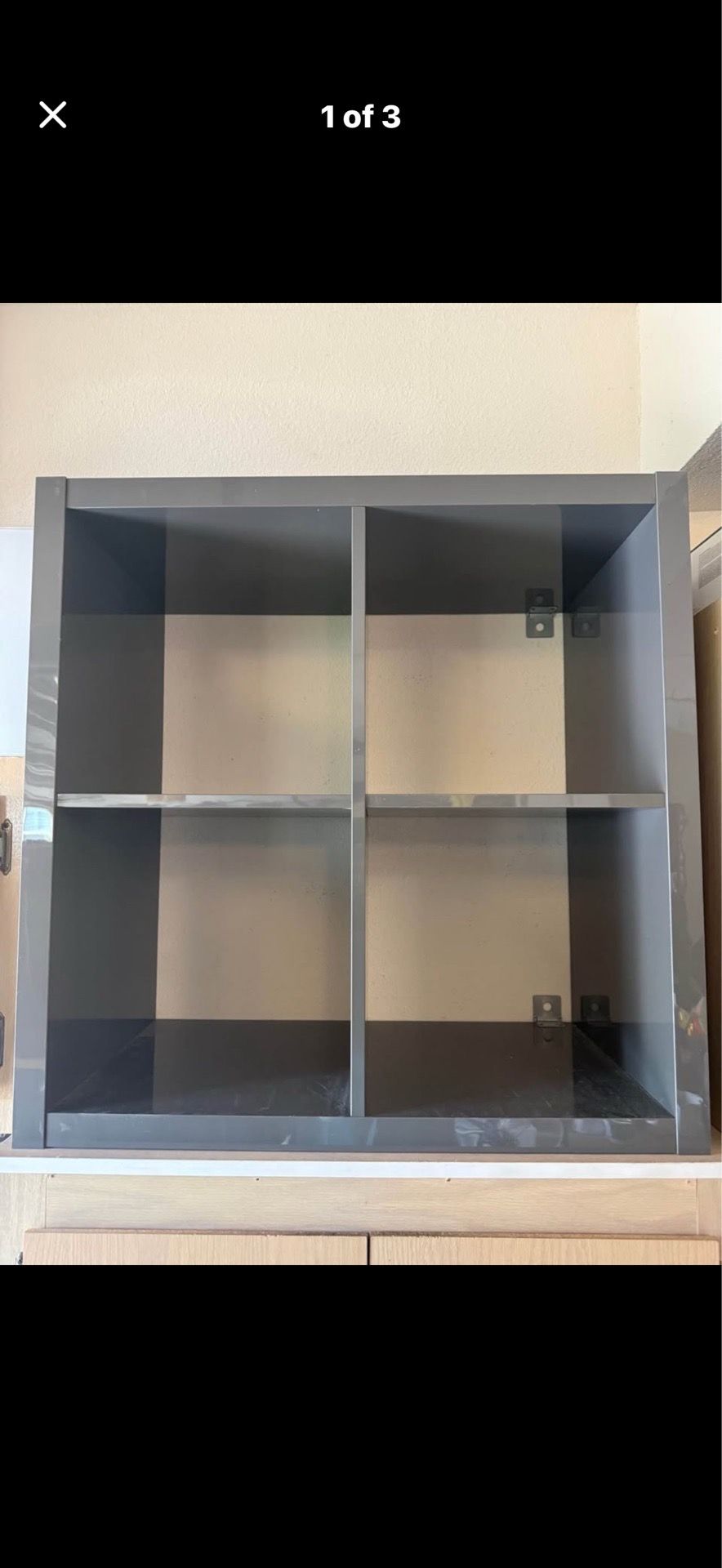 Gray 4-Square Cubby
