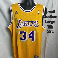 #34 Lakers Yellow Jersey