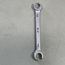 SK Tools F1214 3/8" x 7/16" SAE Chrome Open End Flare Nut Wrench USA