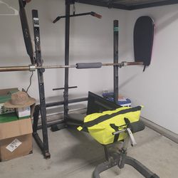 Weight Bench And Weights 