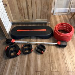 Les Mills Smart Strength System Step Up And Weights Bar Plus Weights