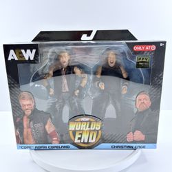 Jazwares AEW Worlds End Action Figures Two-Pack Adam Copeland Christian Cage NEW