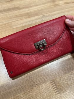 Red Ferragamo Womens Wallet Continental
