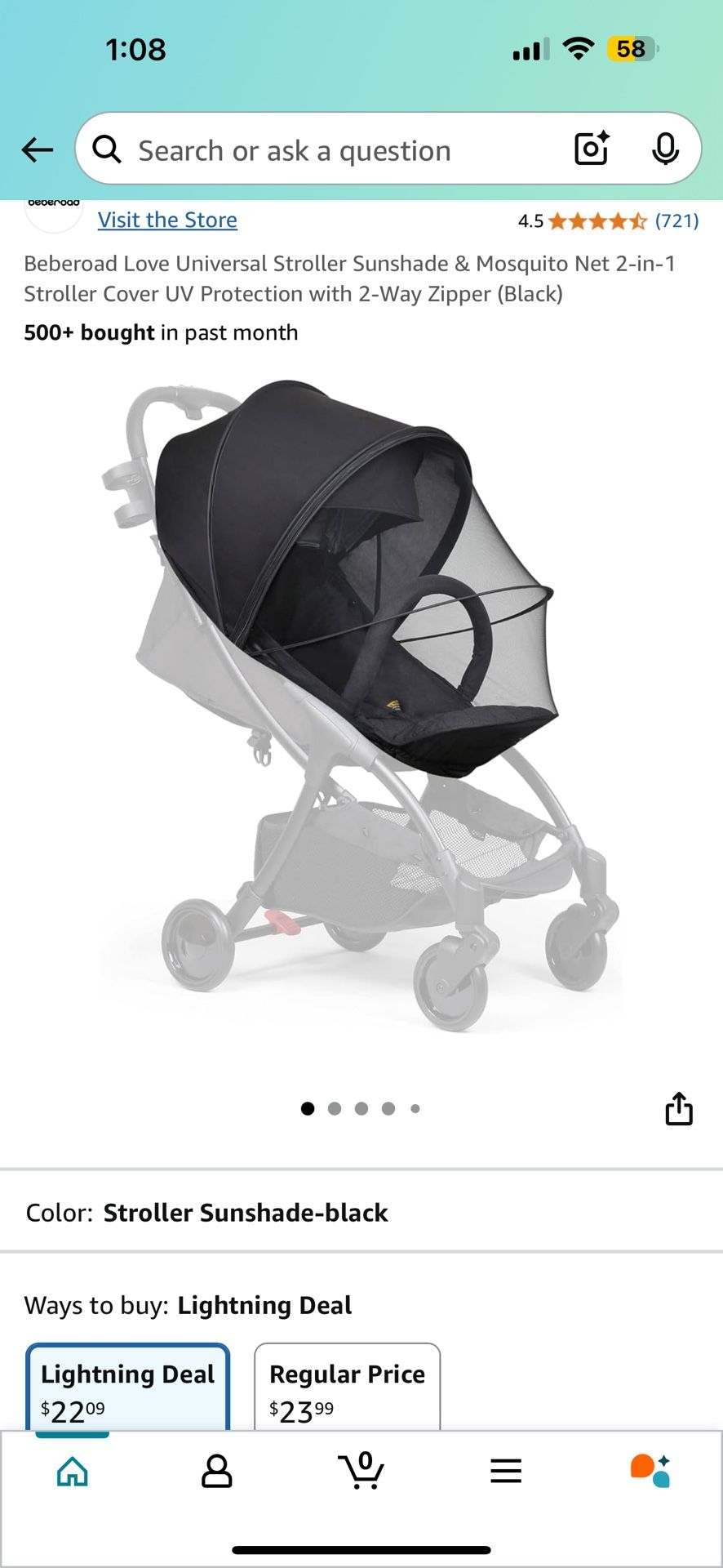 Sun Shade Mosquito Net For Stroller