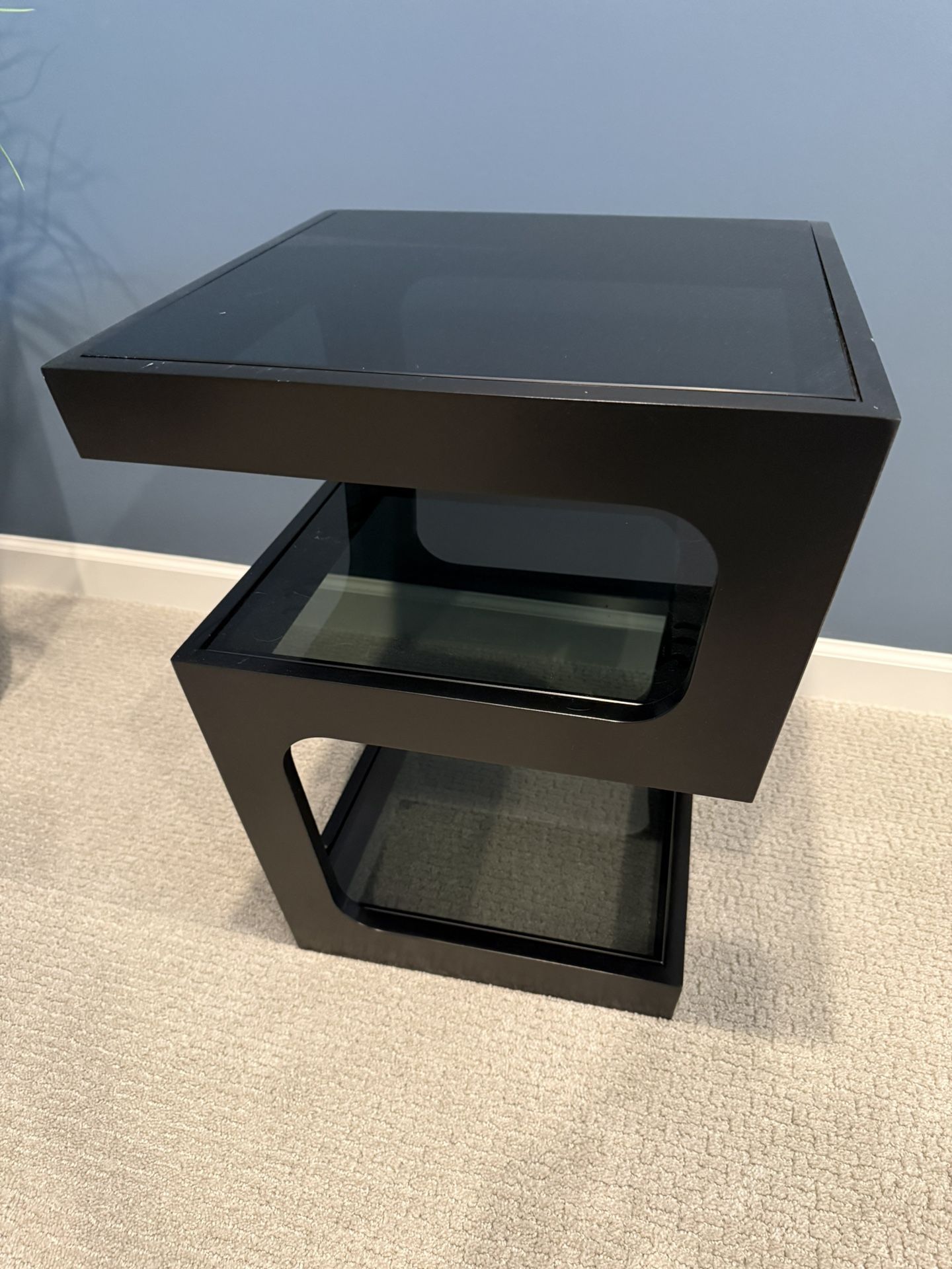 Glass modern End Tables - Set Of 2