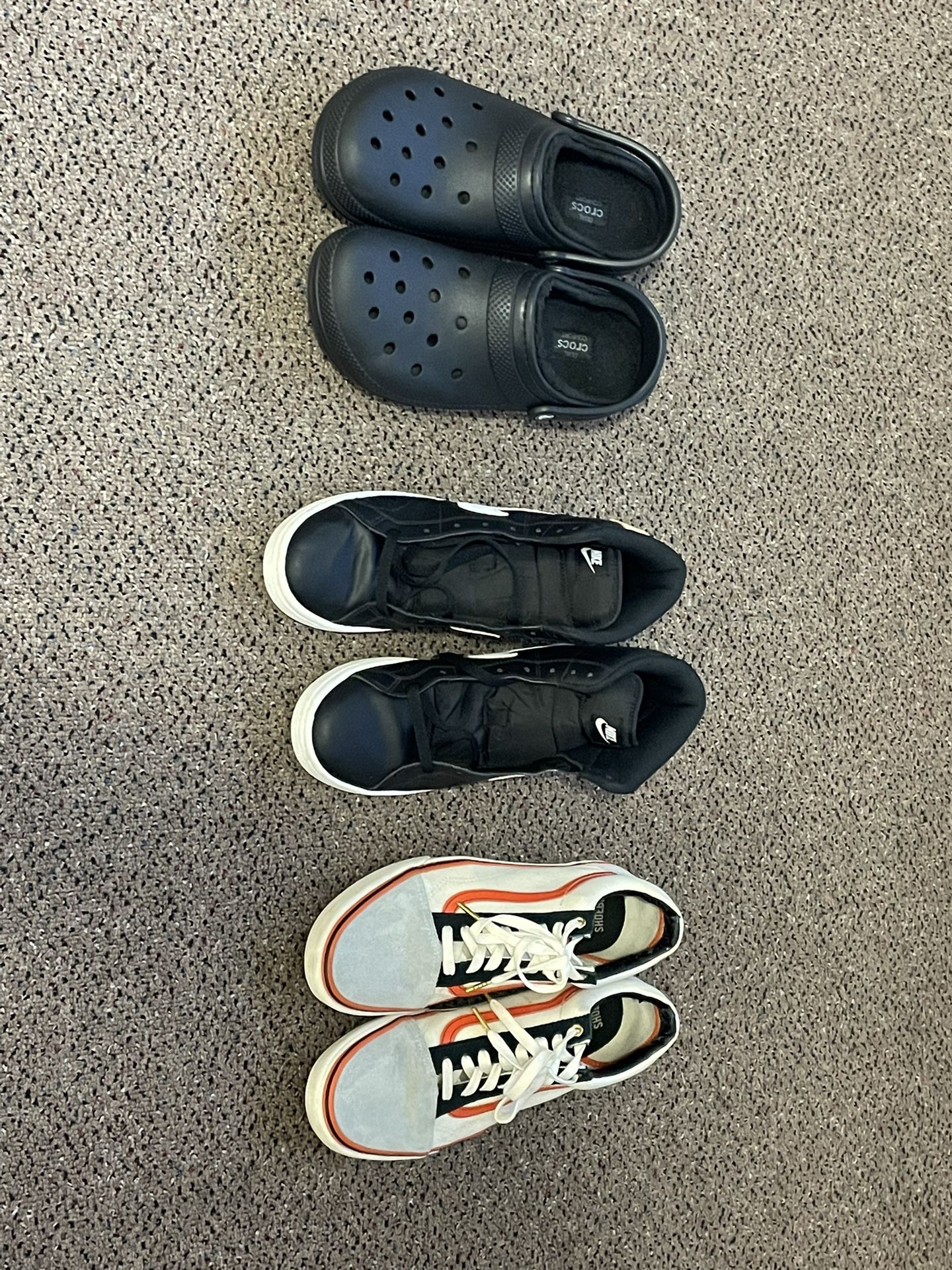 Shoes (Vans , Crocs, Nike)