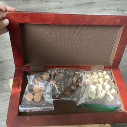 Wooden Chess and Checkers Set by Cardinal | Folding Design | Second-Hand in Excellent Condition