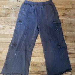 Baggy Cargo Completey Custum made Greay Sweatpants
