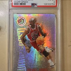 1995 Stadium Club Michael Jordan Warp Speed #WS1 PSA 4 