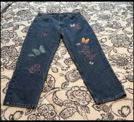 👖Carhartt Denim Pants 👖* *Size 38x30** Custom Design by Born Again Bluez