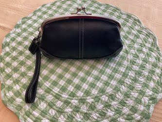 Coach Smooth Leather Coin/Cosmetic Wristlet
