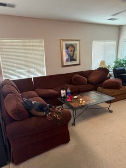 Red Sectional Couch Sofa
