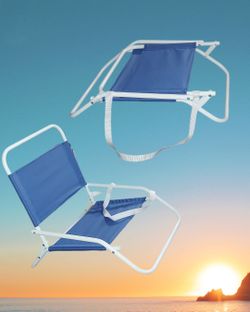 Folding Beach Chair set with Carry Strap