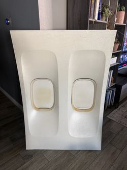 Airplane Cabin Wall Panel with Two Windows | Aviation Decor