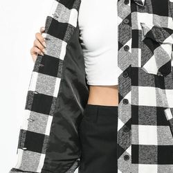 Empyre Black & White Plaid Jacket – Oversized Small – Unisex