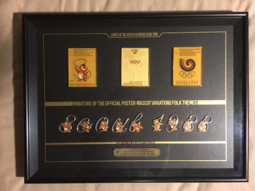 1988 Seoul Olympic Games Emblems Plaque