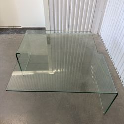Vintage FIAM Italia Neutra Bent Glass Coffee Table