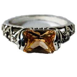 Pandora Yellow Citrine Rectangular Brilliant Cut Size 8.75