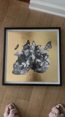 Skelton flower painting