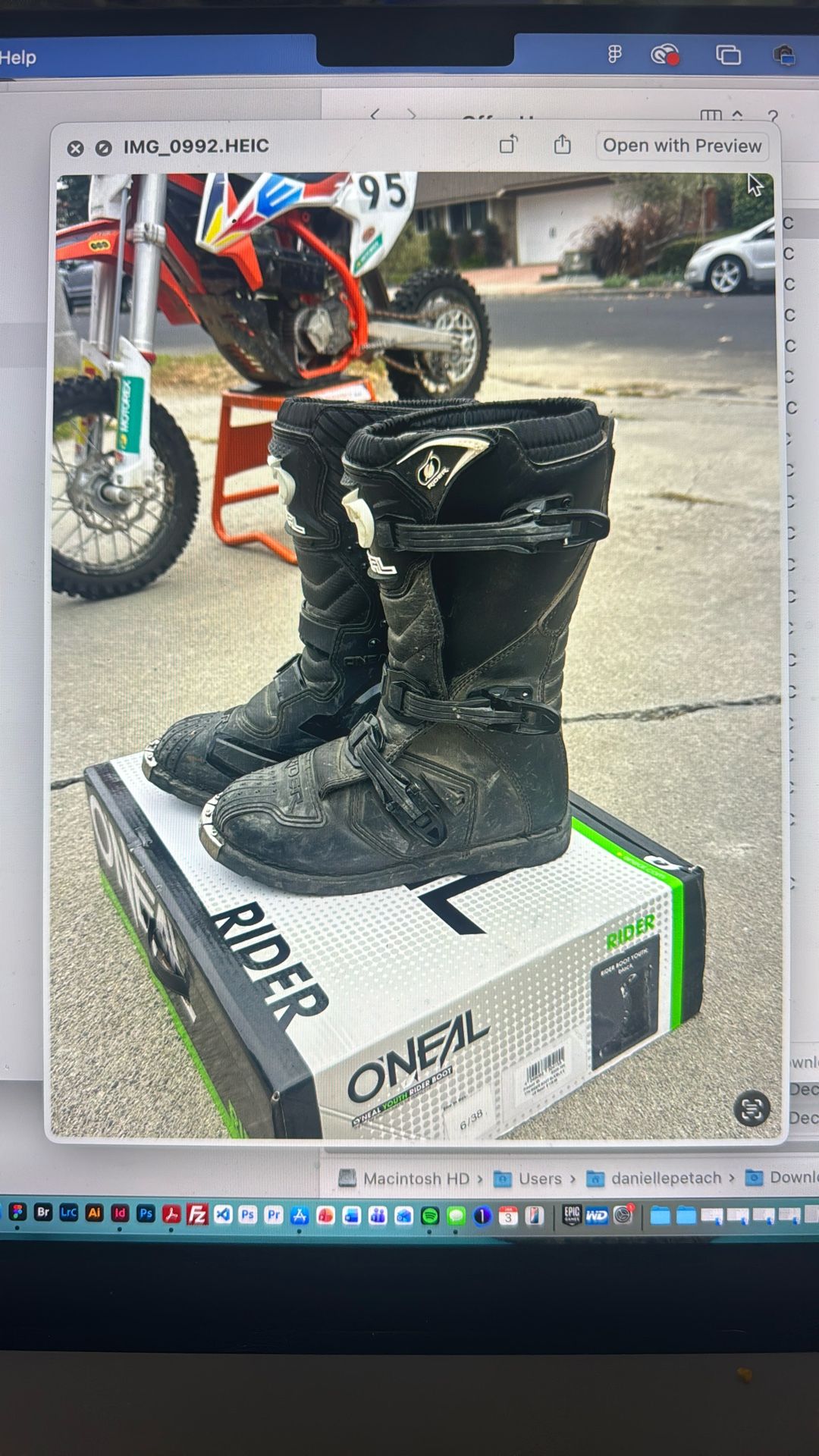 ONeal Moto Boots Size 6/38