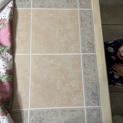 Wooden Table With Tile