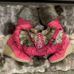 Hot Pink Coach Boots & Bag 