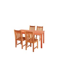 New 5-piece teak outdoor 5’ dining set
