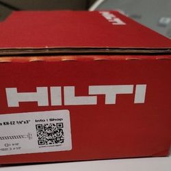 Hilti 418057 Anchor Screw KH-EZ 3/8" x 3" anchor systems 50 Count