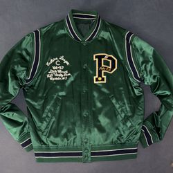 Satin Polo Bomber Jacket