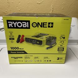 NEW Ryobi Inverter 1000W Max 12-Volt Automotive Car Power 18V Battery Operated One+