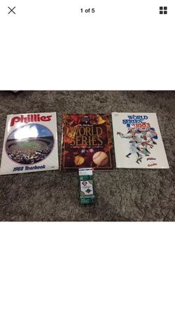 Phillies World Series Programs and Ticket